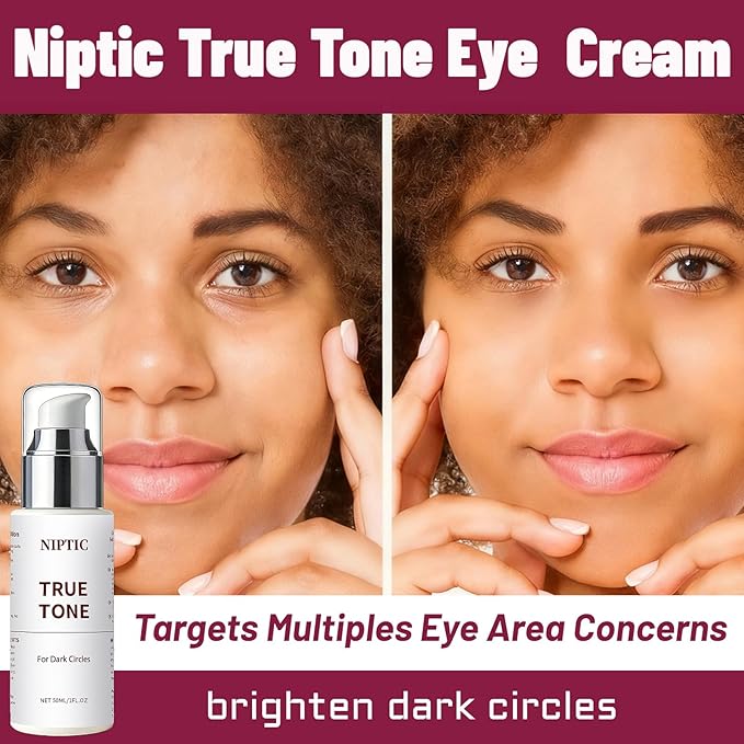 True Tone Eye Cream, Dark Circle, Eye Repair Cream for Dark Circles, Reducing Dark Circle and Puffiness, Repair the Eye Skin, Reduce Wrinkles (2 PCS, 1)