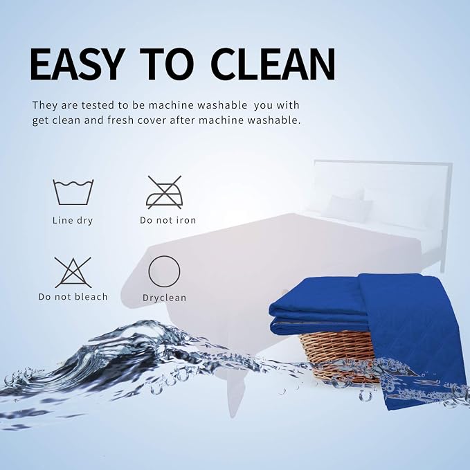 Easy-Going Waterproof Dog Bed Cover, Non-Slip Pet Blanket, 86x82in | Classic Blue, Leakproof Couch Cover, Machine Washable Furniture Mattress Protector, Soft Sofa Mat For Dogs, Pet Friendly