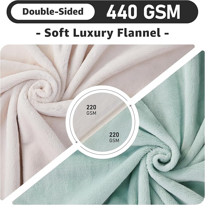 LOOBANI Waterproof Dog Blanket for Couch, Soft Couch Cover 50" x 60", Green | Pet Blanket for Medium Large Dogs, Double Side Liquid-Proof, Reversible Flannel Bed Throw for Sofa, Pet Hair Resistant