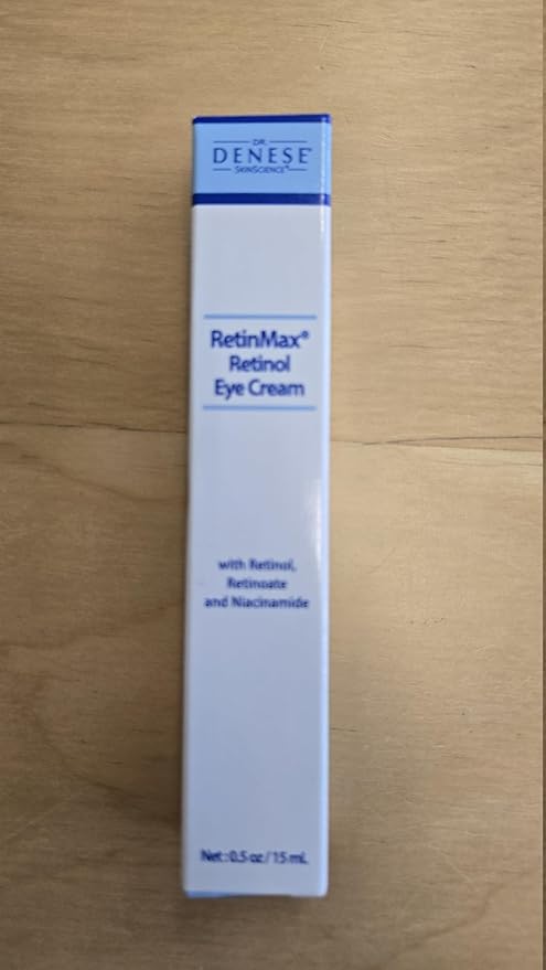 Dr. Denese RetinMax Retinol Eye Cream 0.5oz – Hydrating & Firming Under Eye Care with Retinol, Peptides & Vitamin C – Lightweight Formula for Smoother Looking Skin – Suitable for All Skin Types