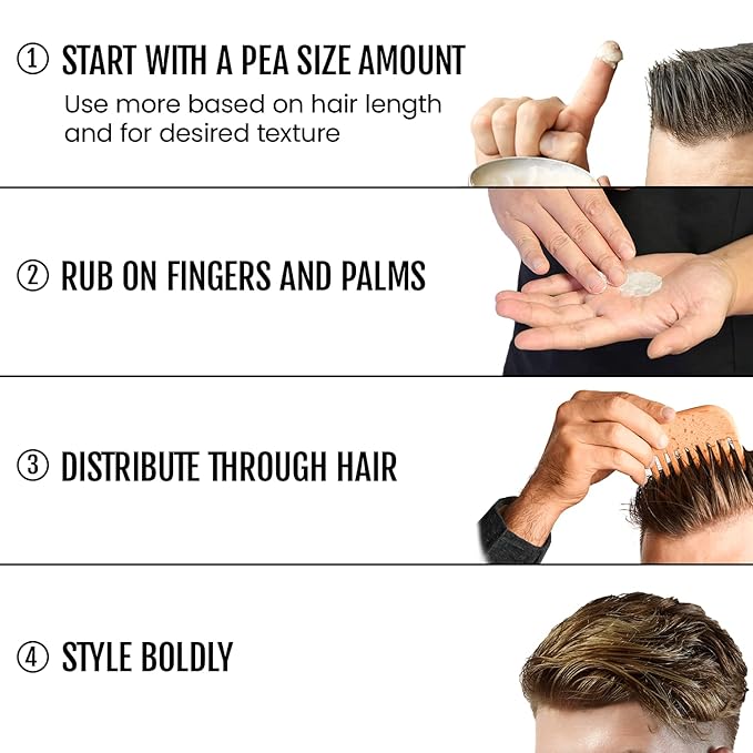 Original Rascal Deluxe Pomade for Men #2 - Matte Hair Paste with Strong Hold & Light Shine - Men's Styling Solutions Products for All Hair Types - Natural Infused with Beeswax & Lanolin Wax