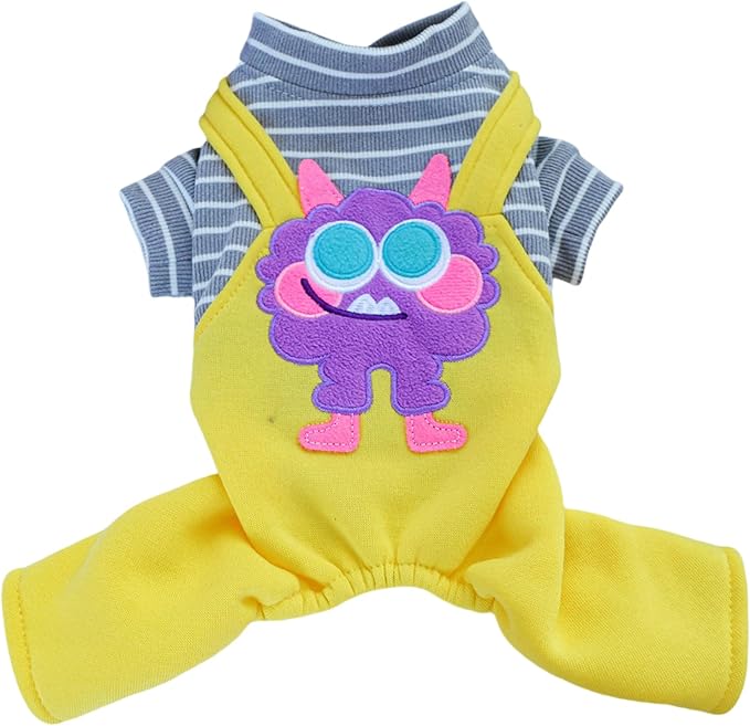 Dog Stylish Overalls Comfortable Puppy One Piece Outfits Summer Bib Overalls for Small Dogs Cute Pet Jumpsuit Onesie Chihuahua Yorkies Birthday Holiday Clothes Costume