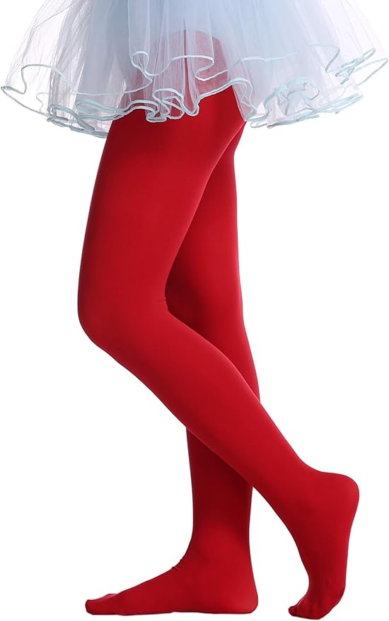 EVERSWE Girls Semi Opaque Footed Tights, Microfiber Tights