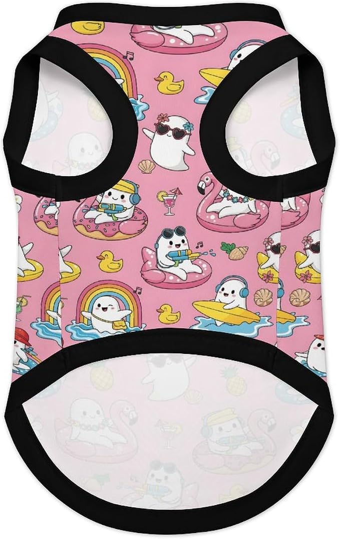 Halloween Pet Vest Spooky Pool Pet Shirts Large | cute boo Dog Shirt Vest cute pet Sleeveless Vests Ice Silk Dog T-Shirts holiday Dog Clothes Halloween Canine Wear