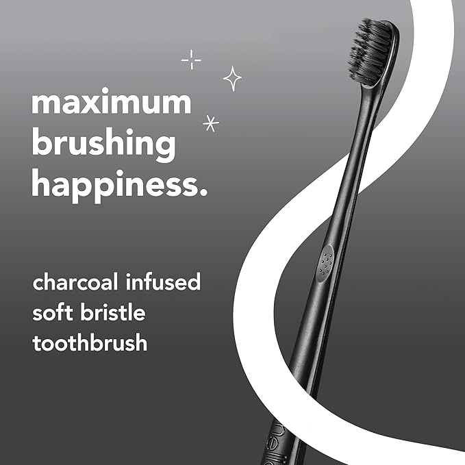 Hello Activated Charcoal Epic Teeth Whitening Fluoride Free Toothpaste and Toothbrush, Fresh Mint and Coconut Oil, Vegan, SLS Free, Gluten Free and Peroxide Free, 4 Ounce (Pack of 2)