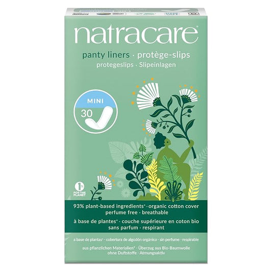 NATRACARE Mini Pant Liners, Unscented, (Pack of 30)