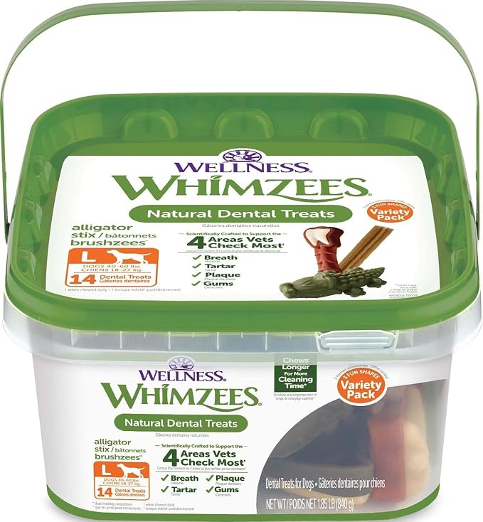 Whimzees Variety Value Box Large NET WT 29.6 OZ (14 pieces)