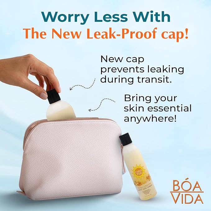Deodorizing Citrus Plus Elder Shampoo and Body Wash by BoaVida with new leak-proof caps, Soap Made with Persimmon to Treat the Presence of Nonenal and Remove Old Person Smell, 8 oz