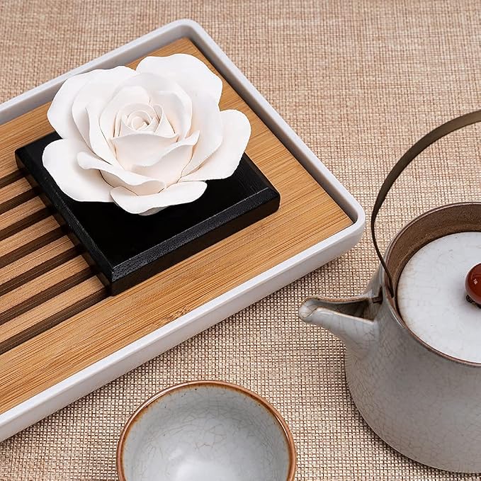 Rose Flower Styling Essential Oil Diffuser Stone, Non-Electric, Handmade Products, Decorative Tabletops, Car Decoration Ornaments(Essential Oils Not Included)