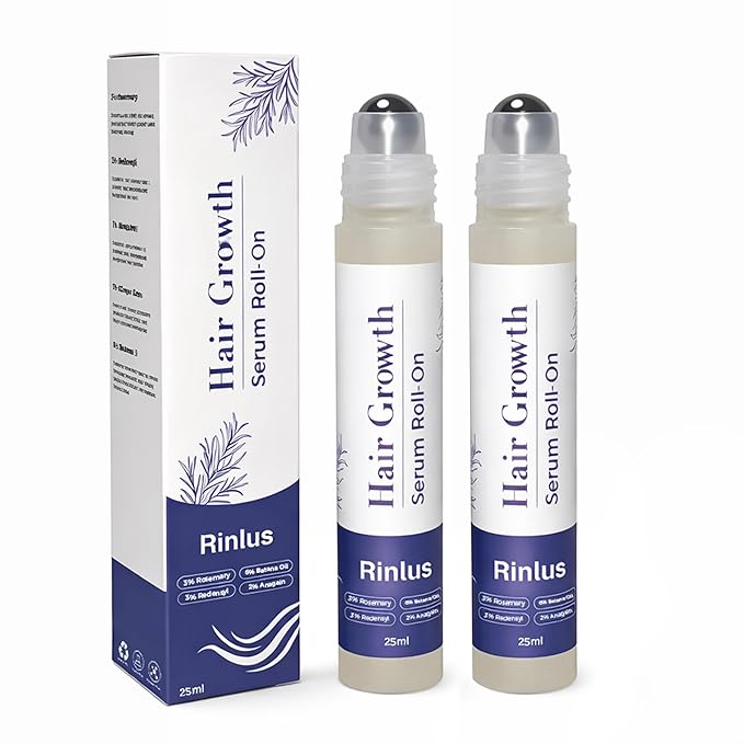 Hair Growth Serum Roll On,3% Rosemary, 6% Batana oil,3% Redensyl & 2% Anagain| No-Rinse, Fast-Absorbing | For Thinning Hair & All Hair Men & Women (2 Pcs)