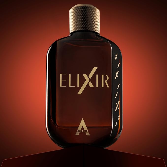Atralia Elixir Eau de Parfum 100ML | Fresh Amber Woody Perfume for Men | Long Lasting Fragrance with Mint, Lavender, Bergamot, Amber & Vanilla