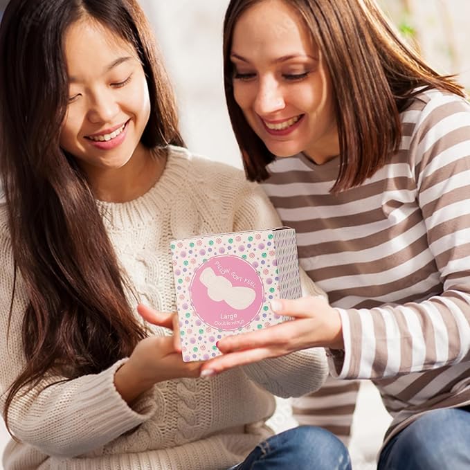 PurComfy Teens Period Pads with Wings for Tweens, Organic Cotton Sanitary Pads for Teen Girls 9-14, Teen Regular, 18 CT