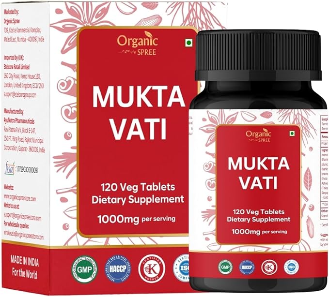 ORGANIC SPREE Mukta Vati 120 Tablets – Ayurvedic Blend – Supports Heart Health & Blood Pressure Balance*