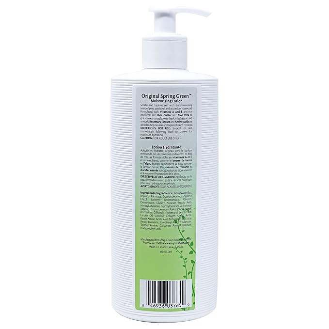 Vitabath Original Spring Green Moisturizing Body Lotion Replenishing Botanicals, Aloe & Shea Butter Deeply Hydrate Dry Skin Revive For Women & Men - Cruelty-Free, Paraben-Free - 20 oz