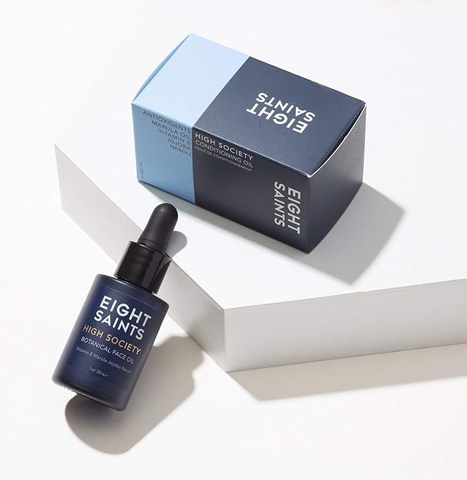Eight Saints High Society Botanical Face Oil, Natural and Organic Anti Aging Facial Oil with Jojoba, Vitamin E, Marula, and Neroli, 1 Ounce