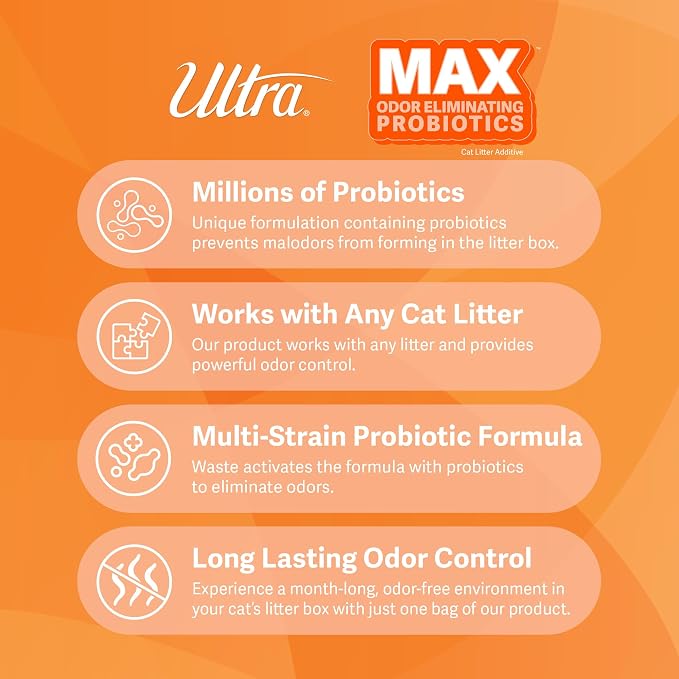 Ultra Max Deodorizer, Works with Any Cat Litter, Odor-Eliminating Additive