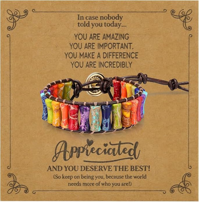 Inspirational Gifts Healing Bracelets for Women，Get Well Soon Encouragement Gifts for Women Friends Sister Mom，Handmade Natural Stone Healing boho Friendship Jewelry for women