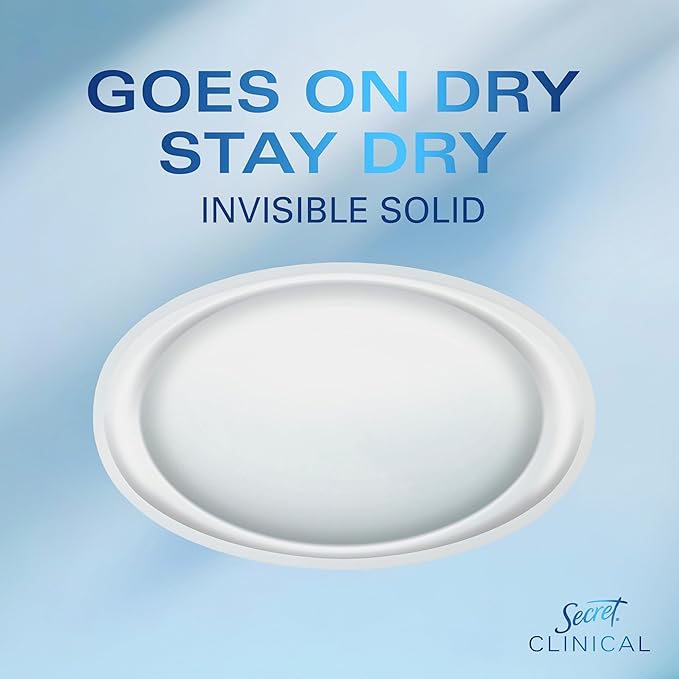 Secret Clinical Strength Antiperspirant Deodorant for Women, Stress Response, 3X Stress, 72hr Sweat & Odor, PH Balancing Minerals, Invisible Solid, 2.6 oz (Pack of 2)