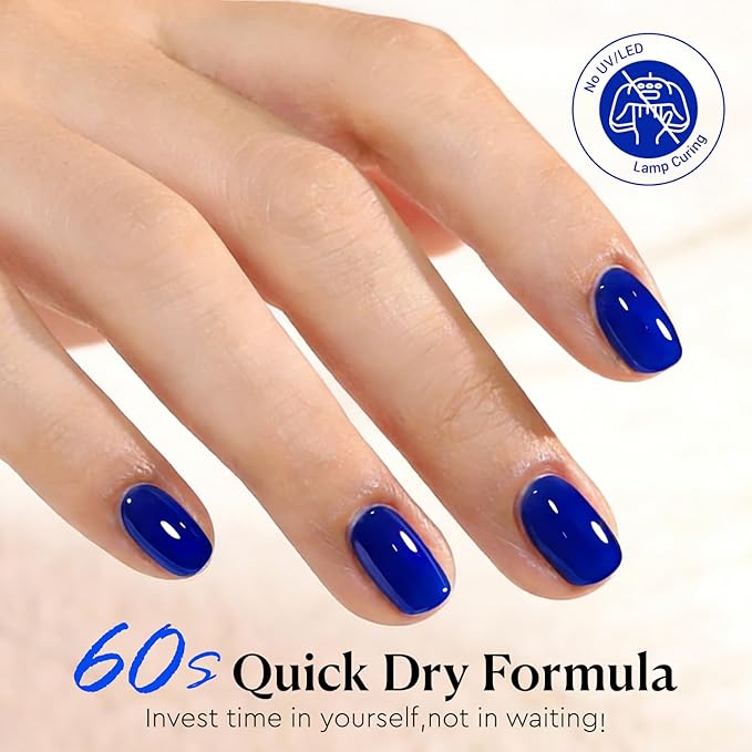AZUREBEAUTY Blue Nail Polish – Quick Dry, Long-Lasting, Natural Glossy Finish for DIY Manicure & Nail Art, Salon Quality for Women