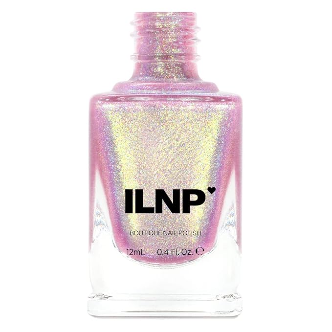 ILNP Opal Sunset - Opalescent Pink Holographic Jelly Nail Polish