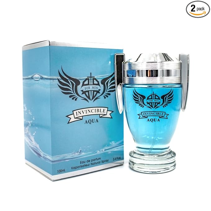 AFLUXE Men's Cologne Invincible Aqua- Eau De Toilette Spray Perfume Fresh Scent 3.4 Fl Oz Daily Used