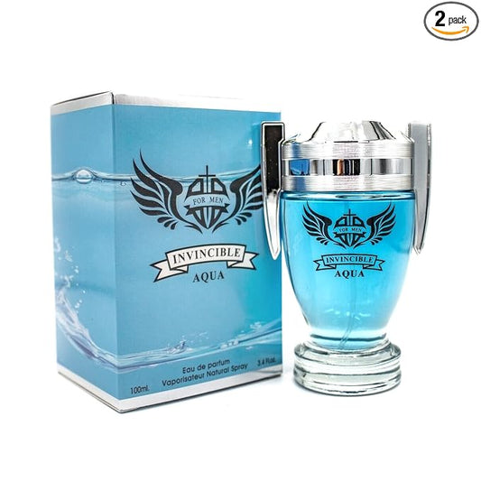 AFLUXE Men's Cologne Invincible Aqua- Eau De Toilette Spray Perfume Fresh Scent 3.4 Fl Oz Daily Used