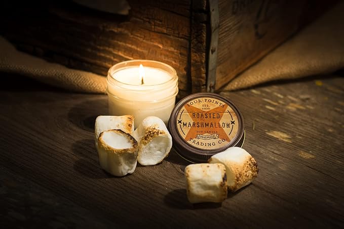 Roasted Marshmallow Scented Soy Aromatherapy Candle, Candles for Home Scented Variety, Use in Bath for Stress Relief and Relaxation, Ideal Gifts for Women 4 Oz w/Candle Jar | Aromatherapy, Stress Relief & Relaxation, Candle Jar Included, Ideal Gifts fo...