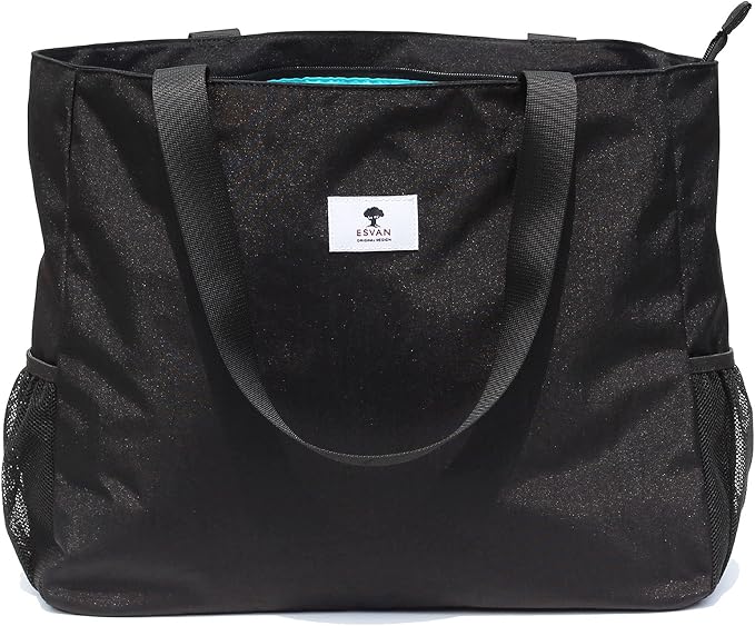 ESVAN LARGE BEACH BAG Water Resistant Lightweight 20 inch Women Oversize Tote Bag for Gym Beach Travel Pool Yoga Nurse