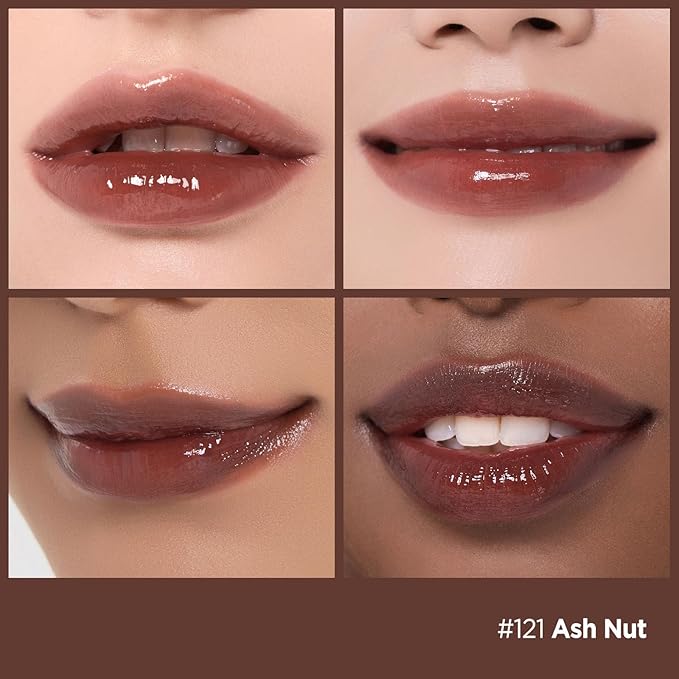 Laka Fruity Glam Lip Tint Mini Best Sellers, Best Friends Set, #121 Ash Nut, #108 Salty, #120 Caffeine Rose, #102 Dewy