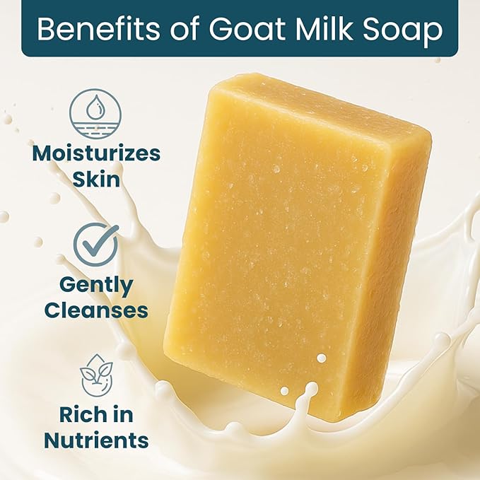 Goat Milk Soap Bar (Variety 3 Pack) - Natural Bar Soap for Men & Women - Handmade w/Real Milk, Hands/Body - Premium, Gentle, No Dyes - (Large, 5oz) Cherry Almond, Honey Oatmeal, Sandalwood