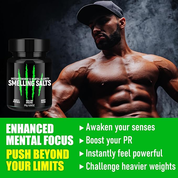 Salts for Athletes in Hockey, Potent Salts Wake Up for Athletes, Weightlifting and Powerlifting - Activate Before Smelling, Instant Energy, Explosive Power, Breaking PR, Enhanced Focus & Motivation