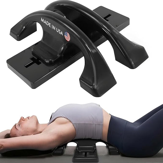 Thrival Arch Back Stretcher - Specialized Psoas Muscle Release Tool for Hip Flexor, Back, Glute, Iliacus, and Neck - Spine Decompressor, Trigger Point, and Myofascial Release – Carbon Black