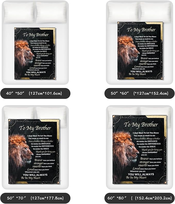Best Brother Gifts from Sister for Birthday, Big Brother Birthday Gifts for Brother Adult from Sister,Birthday Gifts for Brothers from Sisters, 60"x50" Blanket