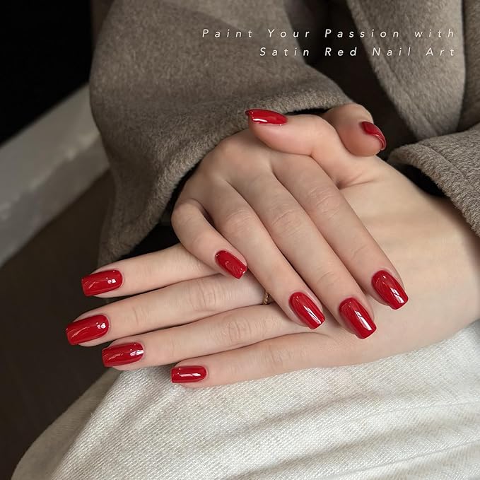 GAOY Red Gel Nail Polish, 16ml Soak Off Gel Polish, UV Light Cure for Nail Art DIY Manicure at Home, 1976 Satin Red