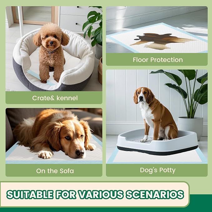 IMMCUTE Heavy Duty Puppy Pads 50 Count, 30"x28" Extra Large Dog Pee Pads – 7-Layer Thick & Tear-Resistant, Super Absorbent, Leakproof, Quick-Dry, Disposable Training Pads for Dogs & Cats