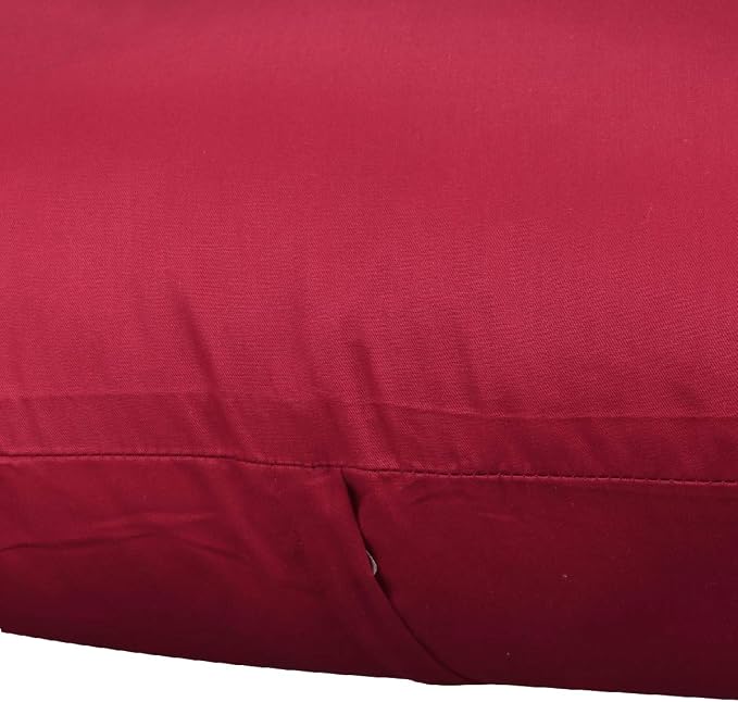 Thmyo 4-Pack 100% Cotton Comfortable Solid Decorative Throw Pillow Case, Square Cushion Cover Pillowcase Sublimation Blank Pillow Covers DIY Throw Pillowcase for Sofa(20x20 inch/ 50x50cm,Dark red)