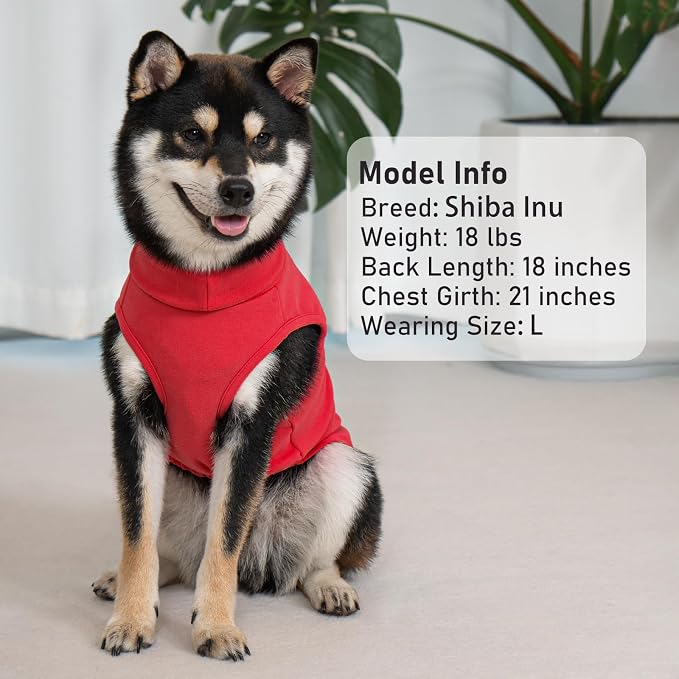 KYEESE 2Pack Dog Sweater for Small Dogs Soft Pet Coats Fleece Sweatshirt | Warm Turtleneck Dog Pullover Clothes, 4-Way Stretch & Lightweight Vest, Doggie Coat in Cold Weather, Daily Wear
