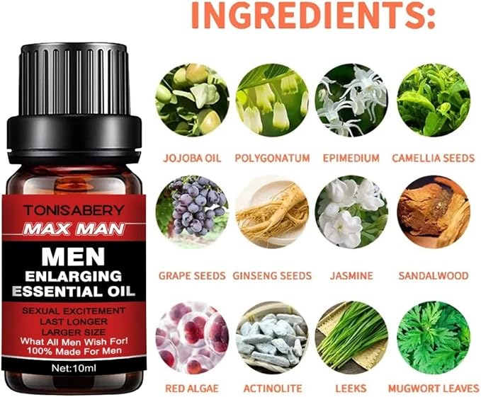 Enlargement Oil for Men's Massage Essential Oil for Male Enhancement