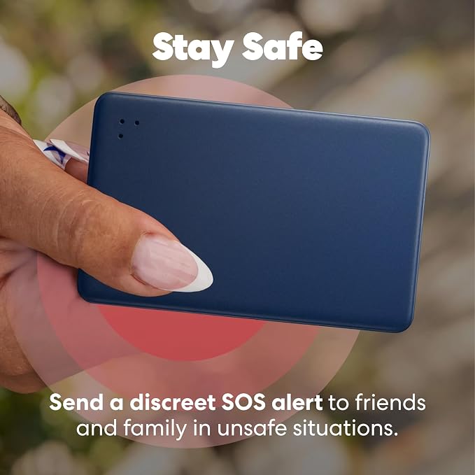 Life360 Tile Slim - Wallet Finder, Bluetooth Tracker and Item Locator for Luggage Tags, Passports and More. Both iOS and Android Compatible. Phone Finder. 1-Pack (Navy Blaze)