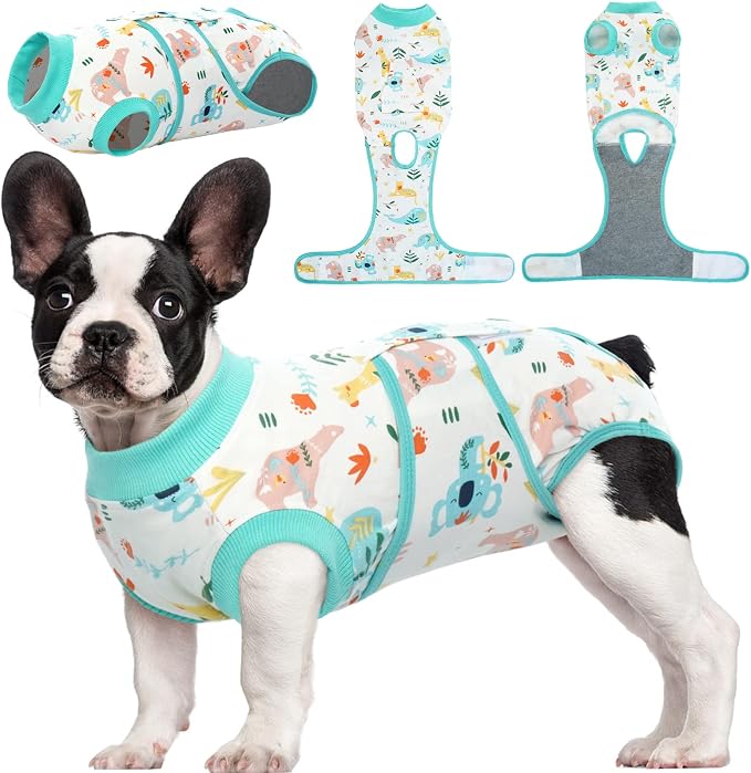 Kuoser Recovery Suit for Dogs Cats, Soft Dog Surgery Suit Female Male Spay | Professional Dog Onesie for Surgery, Substitute E-Collar & Cone, Prevent Licking Dog surgical suit Pet Neuter Suit