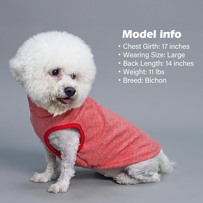 KYEESE 2Pack Dog Sweater for Large Dogs Soft Pet Coats Fleece Sweatshirt | Warm Turtleneck Dog Pullover Clothes, 4-Way Stretch & Lightweight Vest, Doggie Coat in Cold Weather, Daily Wear