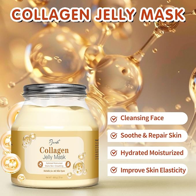 Jelly Masks for Facials Professional, Collagen Firming, Hydrating & Moisturing Face Mask Skin Care, Hydrojelly Peel Off Jelly Mask with Mixing Bowl Set, DIY Spa Use for All Skin Types