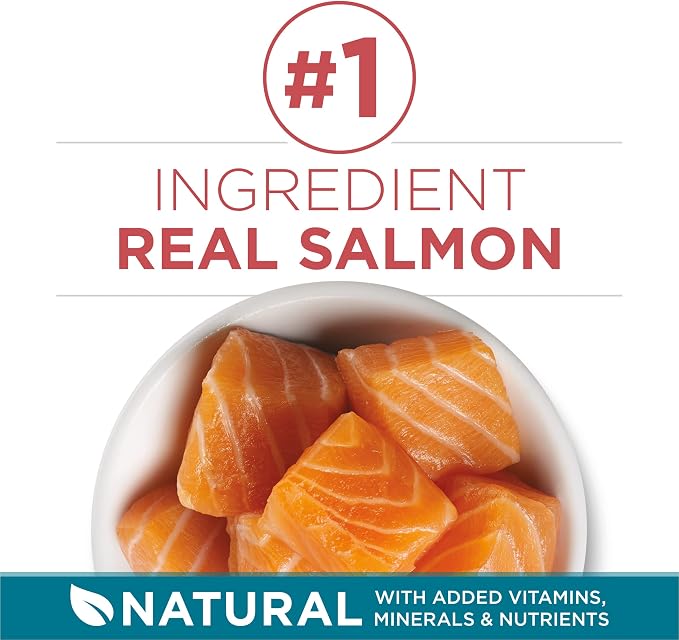 Purina ONE Tender Selects Dry Cat Food, Salmon, 16 lb Bag | Real salmon is the #1 ingredient made with carrots, peas, vitamins A and E for bright eyes, strong muscles and digestion