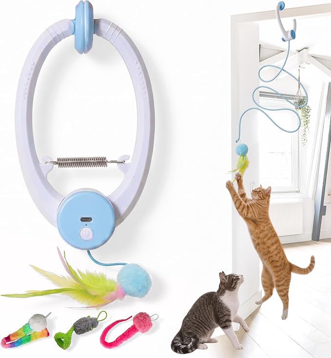 Pet Fit For Life Hanging Rope Cat Toy - White, Medium