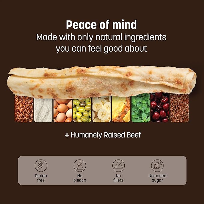 Earth Animal No Hide Stix - Rawhide Free Dog Chews Sticks 20 Count Beef | Small Sticks Beef Flavored Natural Rawhide Free Long Lasting Dog Chews - Treats for Small Dogs and Cats