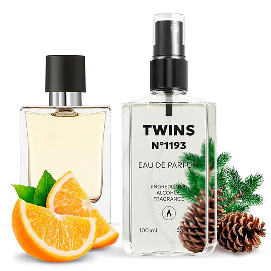 TWINS Impression of Terre | Perfume for Men Eau de Parfum | No.1193 | 3.4 Fl Oz / 100 ml