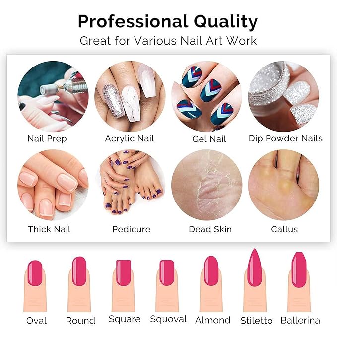 MelodySusie Entry-Level Clip-On Cordless Nail Drill with Anti-Slip Silicone Handle, SC300I 30000RPM Stable E-File for Manicure Shaping & Gel Removal, Perfect for Training, Nail Art Practice & Home Use