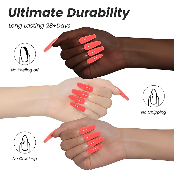 YTD Likomey Coral Orange Gel Nail Polish,15ml Salon Home DIY Manicure and Pedicure Fall Winter Soak Off UV Color Varnish,CS443