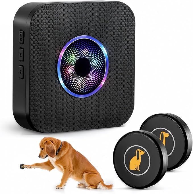 Ownpets Wireless Dog Doorbell 1000Ft 55 Melodies Dual Button