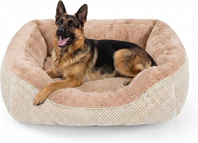 XL Dog Beds Large Sized Dog, Washable Orthopedic Warming Soft Sleeping Durable with Anti-Slip Bottom